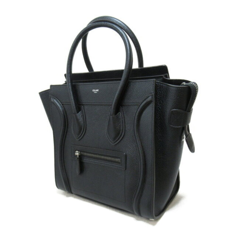 Celine Luggage Shopper Tote Bag Black Leather Bag - Picture 3 of 9
